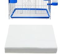 Allazone 100 Sheets Bird Cage Liner Papers, Disposable Bird Cage Paper Liners, Cuttable Pet Animal Cages Cushion, Precut Absorbent Bird Paper for Bird Parrot Small Animal, 6.7 x 10.2 inches