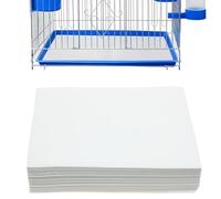 Allazone 100 Sheets Bird Cage Liner Papers, Disposable Bird Cage Paper Liners, Cuttable Pet Animal Cages Cushion, Precut Absorbent Bird Paper for Bird Parrot Small Animal, 5.9 x 8.66’’