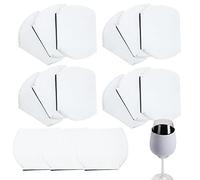 Allazone 15 PCS Sublimation Blank Wine Glass Sleeve, DIY Sleeve Neoprene Wine Glass Covers Sublimation Insulator Cover for Wine Glass Sublimation Ornaments Supplies, Wine Glass Protect
