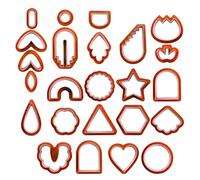 Allazone 156 PCS Polymer Clay Cutters Set, 18 Shapes Clay Earring Cutters Plastic Clay Cutters for with Earring Cards Earring Hooks Jump Rings for Polymer Clay Jewelry Making