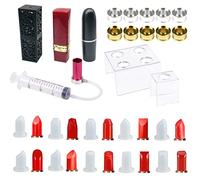 Allazone 26 PCS DIY Lipstick Mould Tool Set, Lipstick Mould Silicone Mould with Lipstick Demoulder, Bracket, Lipstick Tube, Ring DIY Mold Crafts Tool