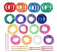 Allazone 298PCS Loom Potholder Loops Weaving Craft Loom Loops, Weaving Loom Kit, 12 Colors Potholder Loops with Crochet Hook for DIY Crafts Supplies