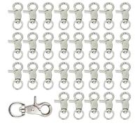 Allazone 30 PCS Lobster Clasp Trigger Snap Hooks, 360 Degree Swivel Spring Buckle Metal Swivel Clips for Pet Cages Chains Keychains Swivel Clip Hooks Lanyard Snap Hook Purse Clip