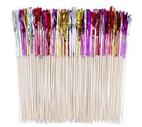 Allazone 400 PCS Cocktail Picks Firework Party Picks, Firework Cake Toppers, 3.93 Inch Firework Cupcake Picks Cupcake Topper Toothpicks for Party Supplies, Cake Decoration