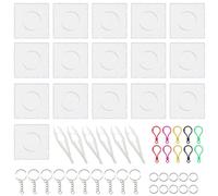 Allazone 5 mm Fuse Beads Boards Set, Clear Plastic Pegboards Set for Craft Supplies Beads (16 PCS Square)