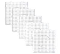 Allazone 5 mm Fuse Beads Boards Set, Clear Plastic Pegboards Set for Craft Supplies Beads, 5 PCS Square