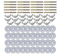 Allazone Bird Perches, 20 Sets Branch Screws for Bird Wood Perches, Bird Cage Feeder Stand Perches Cage Fixing Accessories