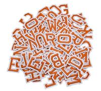 Allazone Iron on Letters, Alphabet Embroidered Patch A-Z Sew on Patch, Embroidered Applique Patches for Craft DIY, Clothing, Hat, Jacket, Backpack (Orange)