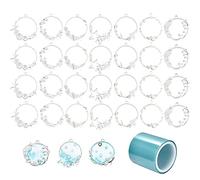Allazone Open Bezel Charms, 28 Piece Sea Theme Open Bezels for Resin 7 Style Silver Frame Pendants, Gold Hollow Frames for Necklaces and Earrings Making Supplies
