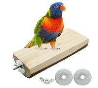 Allazone Wood Bird Perch Stand for Cage, Natural Wooden Parrot Platform, Bird Perch Bird Toy for Small Anminals, Cockatiels, Parakeets, Finches