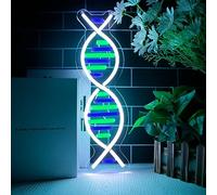 Allball DNA Double Helix Neon Signs for Wall Decor, Dimmable LED DNA Neon Light Art Wall Sign, USB Powered for Man Cave Gaming Room Bedroom Biology Science Gift Decor for Nurse Doctor Physician(4.7