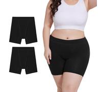 Allbase Incontinence Underwear for Women Washable Period Boxers Briefs Heavy Flow Leakproof Overnight High Absorbency Menstrual Postpartum Bladder Control Boyshorts Panties 3X-Large Pack of 2