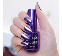 Allbestaye 18ml Polish Mirror Nail Polish, Varnishes Metallic Mirror Glitter Nail 16 Colors