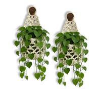 Allbestaye 2-Pack Macrame Wall Hanging Plant Hangers for 5-6" Pots