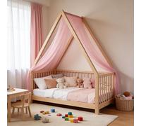 Allbestaye Sheer Canopy Bed Curtains 2 Panels Set, 30" W x 118" L Voile Drapes for Four Poster & House Beds, Polyester Tulle Canopy Scarf for Bedroom Wedding Home Decor