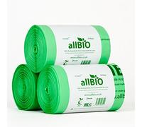 allBIO 6L Compostable Food Waste Bin Liners, Pack of 150