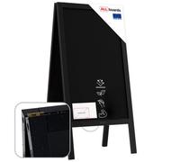 Allboards 100X49,5 Cm Waterproof Pavement Sign With Varnished Black Frame