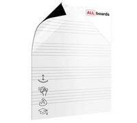 Allboards 80X95Cm Magnetic Dry-Wipe Overlay Sheet - Staff