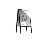 ALLboards A2 Double-Sided Snap Frame Advertisement Stand with Black Aluminium Frame