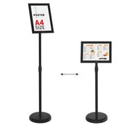 ALLboards A4 Snap Frame Information Stand with Black Aluminium Frame