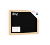 ALLboards Black Chalkboard with Natural Wooden Frame 70x50cm, Chalk Writing Board, Blackboard