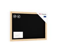 ALLboards Black Chalkboard with Natural Wooden Frame 90x60cm, Chalk Writing Board, Blackboard