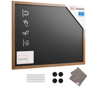 ALLboards Black Magnetic Chalkboard with Varnished Wooden Frame 120x90cm, Magnetic Chalkboard Chalk