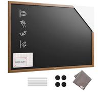 ALLboards Black Magnetic Chalkboard with Varnished Wooden Frame 150x100cm, Magnetic Chalkboard Chalk