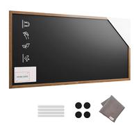 ALLboards Black Magnetic Chalkboard with Varnished Wooden Frame 200x100cm, Magnetic Chalkboard Chalk
