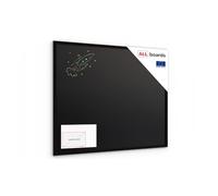 ALLboards Chalkboard with Black Varnished Wooden Frame 100x80cm, Chalk Writing Board, Blackboard