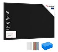 ALLboards Chalkboard with Black Varnished Wooden Frame 200x120cm, Large Chalk Board, Blackboard