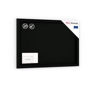 ALLboards Chalkboard with Black Varnished Wooden Frame 90x60cm, Chalk Writing Board, Blackboard