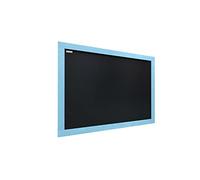 ALLboards Chalkboard with Blue Varnished Wooden Frame 90x60cm, Chalk Writing Board