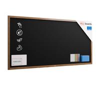ALLboards Chalkboard with Varnished Wooden Frame 200x100cm, Large Chalk Board, Blackboard