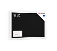 ALLboards Chalkboard with White Varnished Wooden Frame 90x60cm, Chalk Writing Board