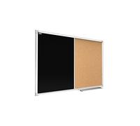 ALLboards Combination Board 2 in 1 Chalkboard & Cork Board with Aluminium Frame 60x40cm, Pin Board Magnetic Board