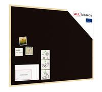 ALLboards Cork Board Black Cork with Wooden Frame 120x90cm, Corkboard Bulletin Board Notice Board
