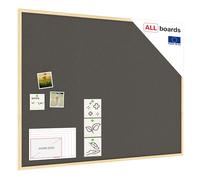 ALLboards Cork Board Grey Cork with Wooden Frame 120x90cm, Corkboard Bulletin Board Notice Board