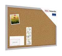 ALLboards Cork Board Grey Cork with Wooden Frame 60x40cm, Corkboard Bulletin Board Notice Board