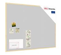 ALLboards Cork Board Light Grey Cork with Wooden Frame 120x90cm, Corkboard Bulletin Board Notice Board