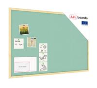 ALLboards Cork Board Mint Cork with Wooden Frame 90x60cm, Corkboard Bulletin Board Notice Board