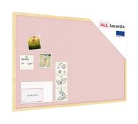 ALLboards Cork Board Pink Cork with Wooden Frame 90x60cm, Corkboard Bulletin Board Notice Board