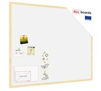 ALLboards Cork Board White Cork with Wooden Frame 100x80cm, Corkboard Bulletin Board Notice Board