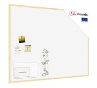 ALLboards Cork Board White Cork with Wooden Frame 120x90cm, Corkboard Bulletin Board Notice Board