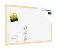 ALLboards Cork Board White Cork with Wooden Frame 60x40cm, Corkboard Bulletin Board Notice Board