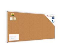 ALLboards Cork Board with Aluminium Frame 200x100cm, Corkboard Bulletin Board Notice Board