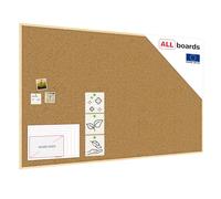 ALLboards Cork Board with Wooden Frame 200x120cm, Corkboard Bulletin Board Notice Board