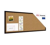 ALLboards Cork Noticeboard 100×40 cm in Black Wooden Frame, Corkboard Bulletin Board Notice Board