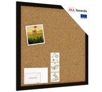 ALLboards Cork Noticeboard 40×40 cm in Black Wooden Frame, Corkboard Bulletin Board Notice Board