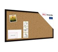 ALLboards Cork Noticeboard 80×40 cm in Black Wooden Frame, Corkboard Bulletin Board Notice Board